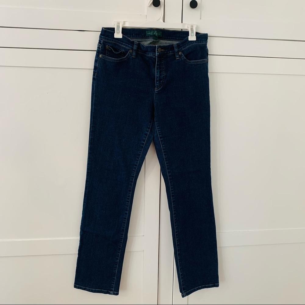 Lauren Jeans Classic Straight Blue Jeans Size 10
